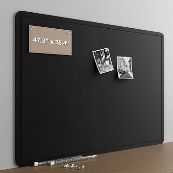 Felt Bulletin Board for Wall 48" x 36" Unfolded Size, Large Frameless Felt Pin Board, Soft Cork Board Alternative for Office, Home Planning, Notes, Photos & Wall Decor, Foldable Shipping, Easy Install