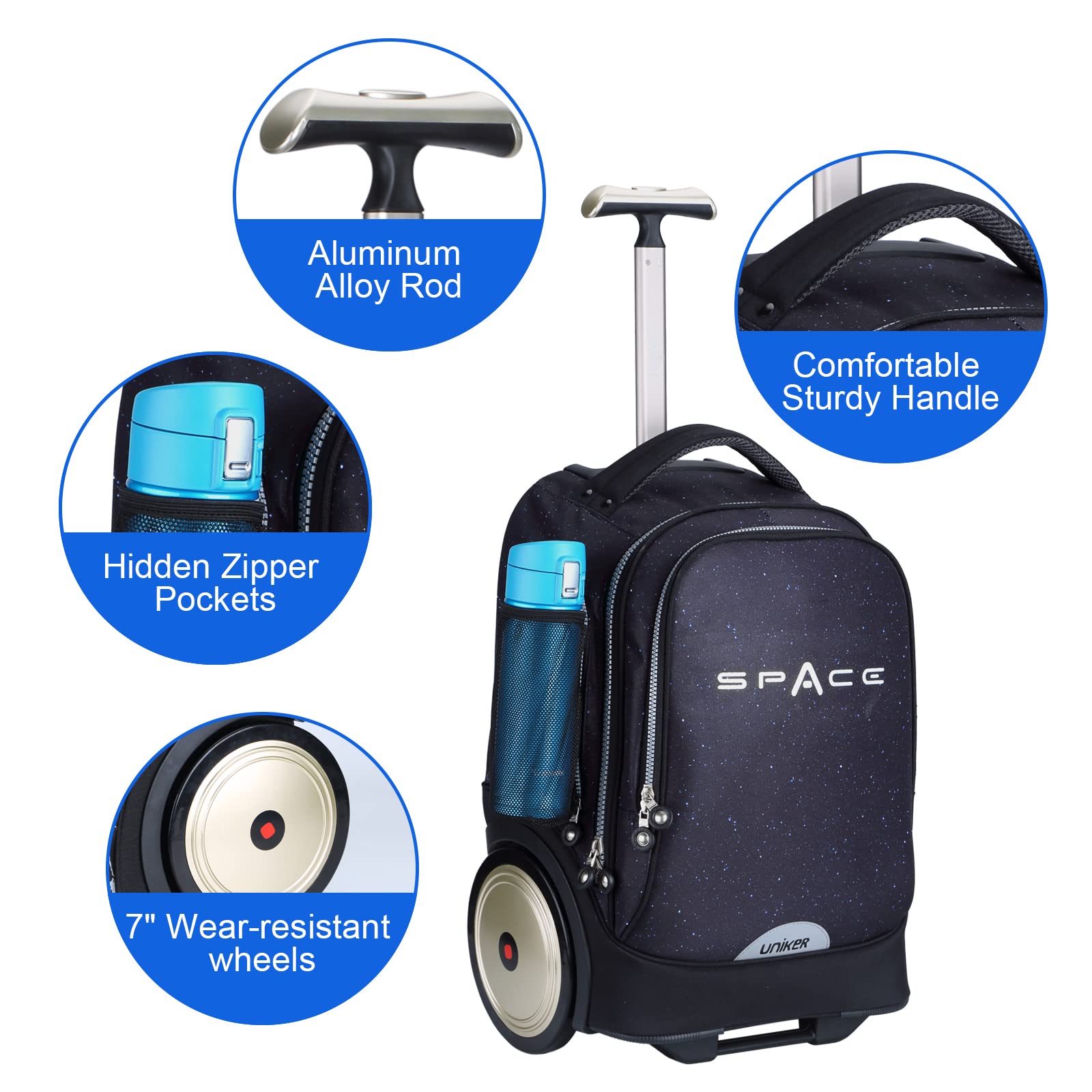 Buy Rolling Laptop Bag for 14 Inch Laptop,19 Inch Roller Bookbag for