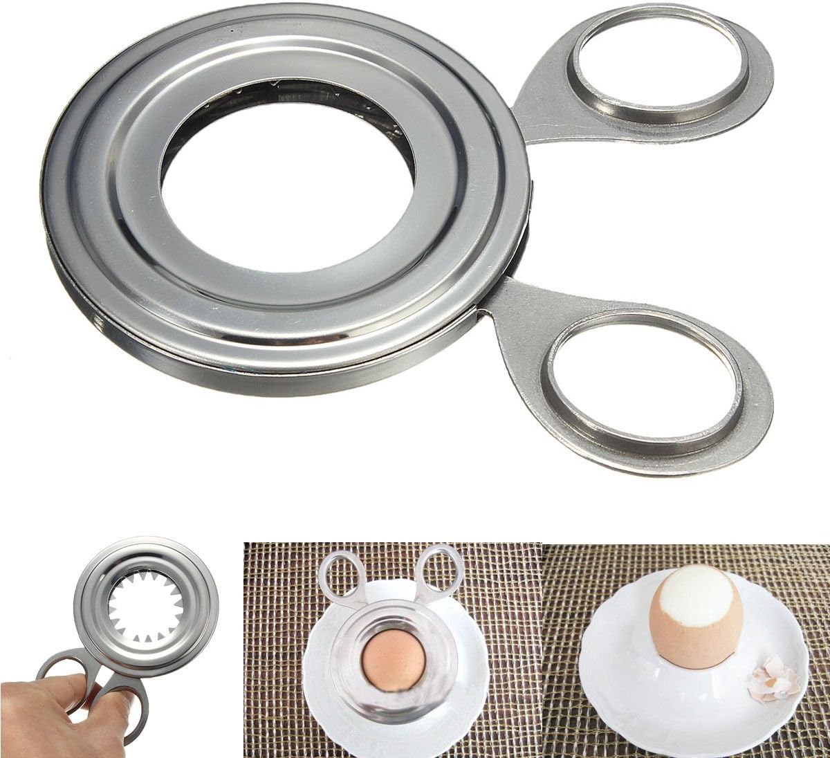 Stainless Steel Egg Cutter Cooked Egg Topper Clipper Scissor Kitchen Gadgets Cook Tool