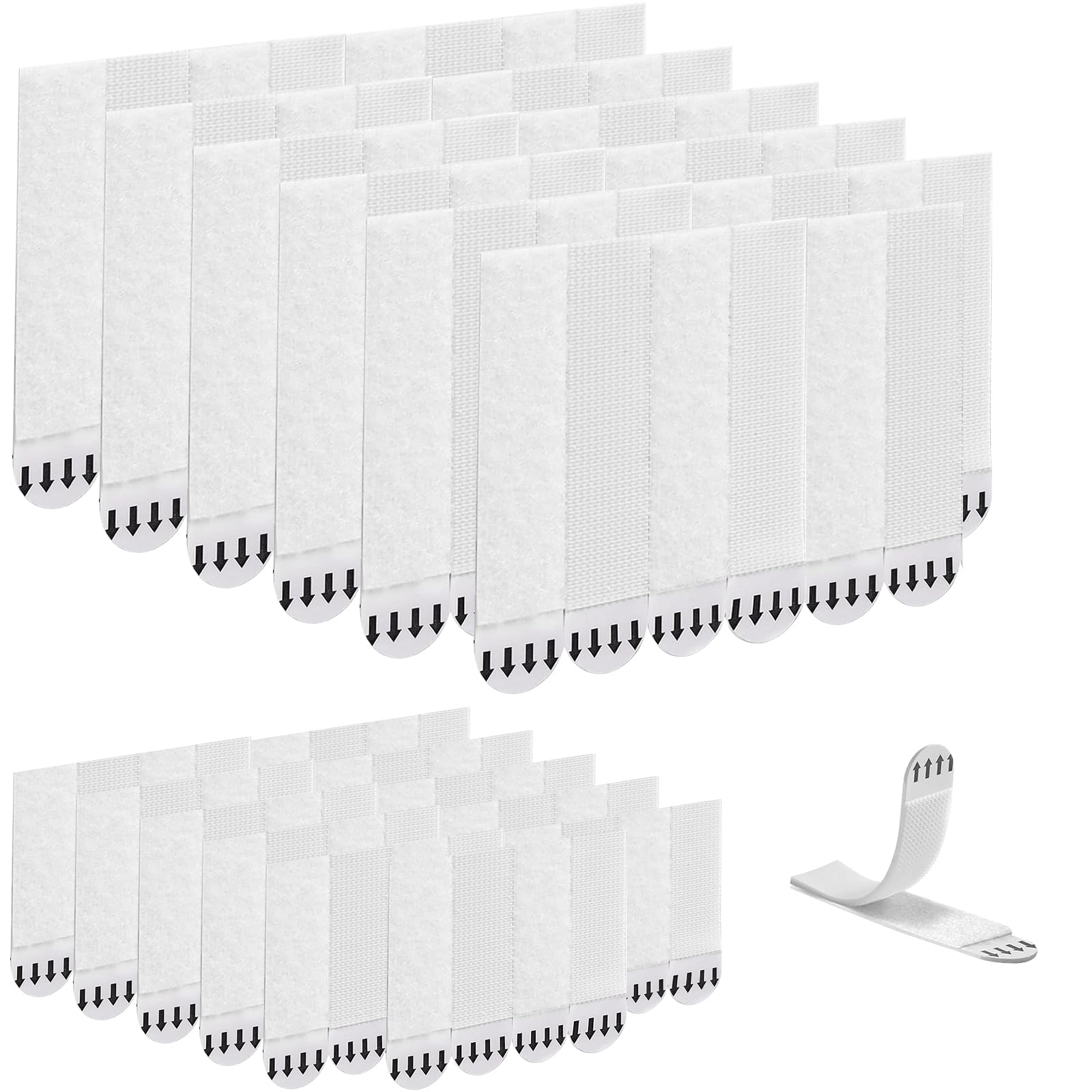 GAOHAN 48 Pairs(96 Strips) Picture Hanging Strips Heavy Duty,Picture Canvas Hanger Without Nails,Photo Frame Stickers for Wall,Damage Free Adhesive Poster Refill Mounting Strips(92 * 19mm,55 * 16mm)