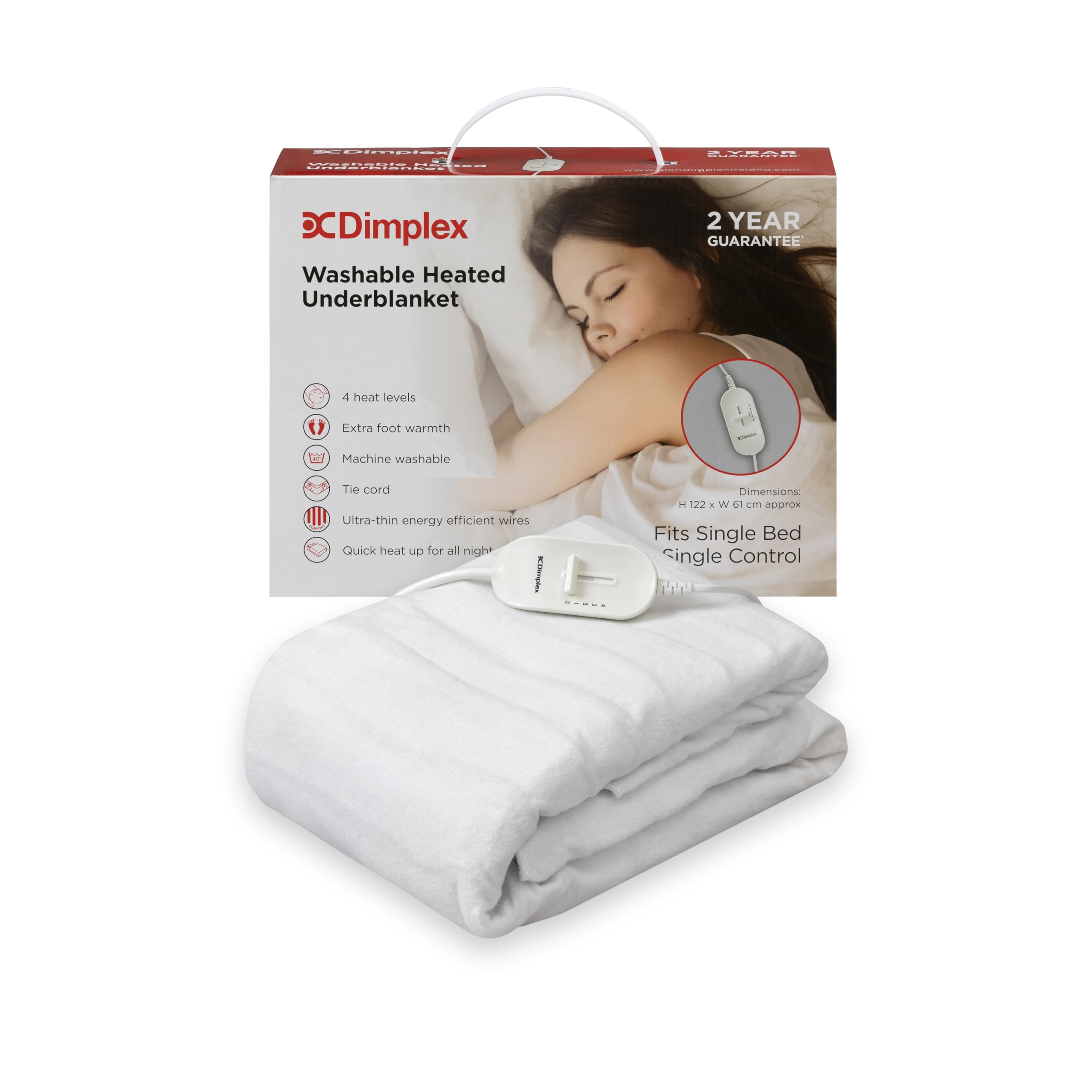 Dimplex DXUBS Machine Washable Heated Under Blanket With ...
