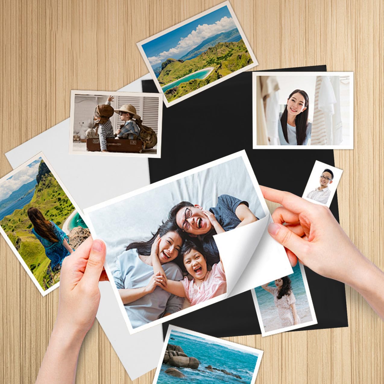 10 Hojas Magnéticas Imprimibles, Papel Magnético Imprimible Brillante, Adherencia Magnética, para Crear Etiquetas, Posters y Manualidades