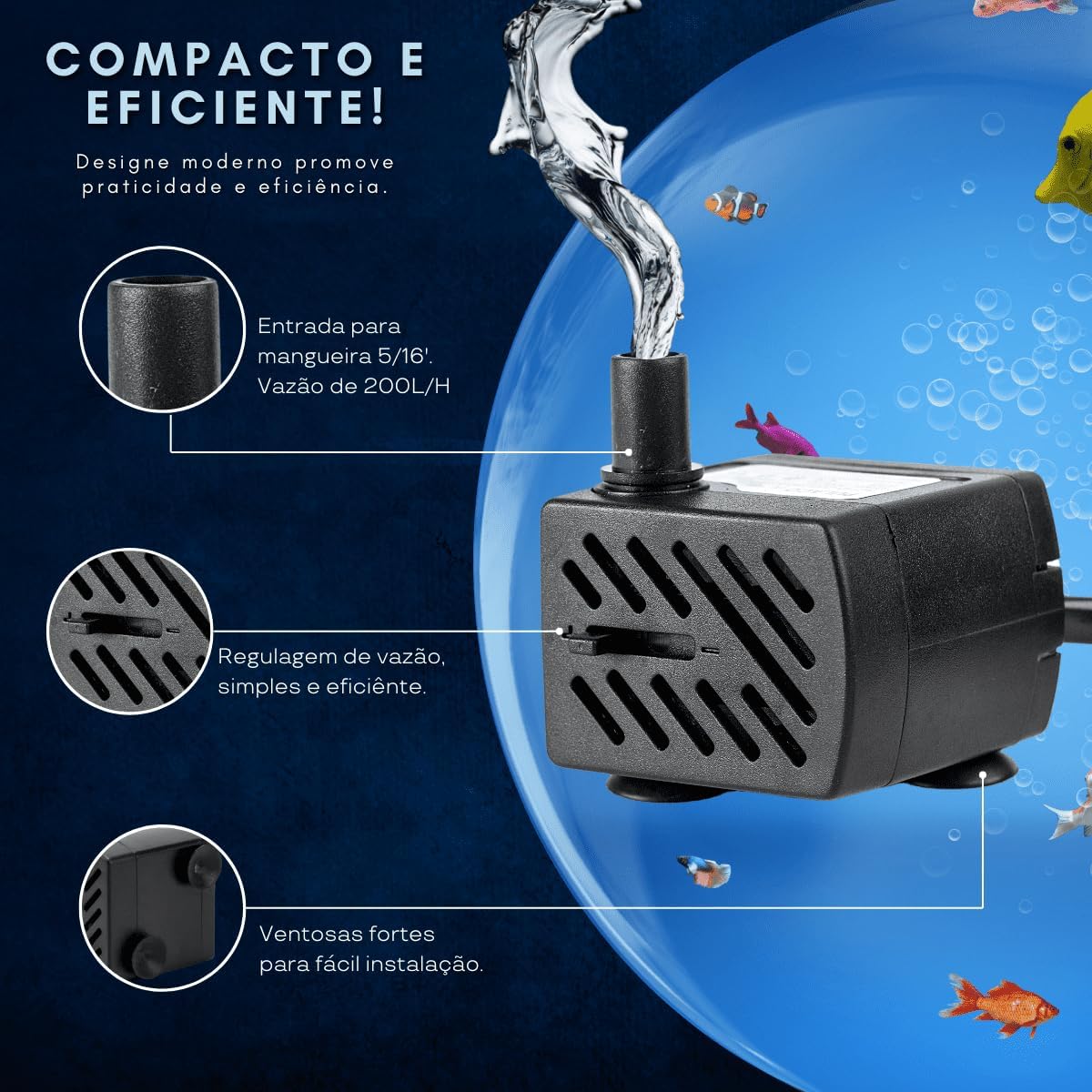 Avaliação Bomba Submersa Bivolt 200L/H Para Aquários E Bebedouros 2 71Zzt6Gf0Gl. Ac Sl1200