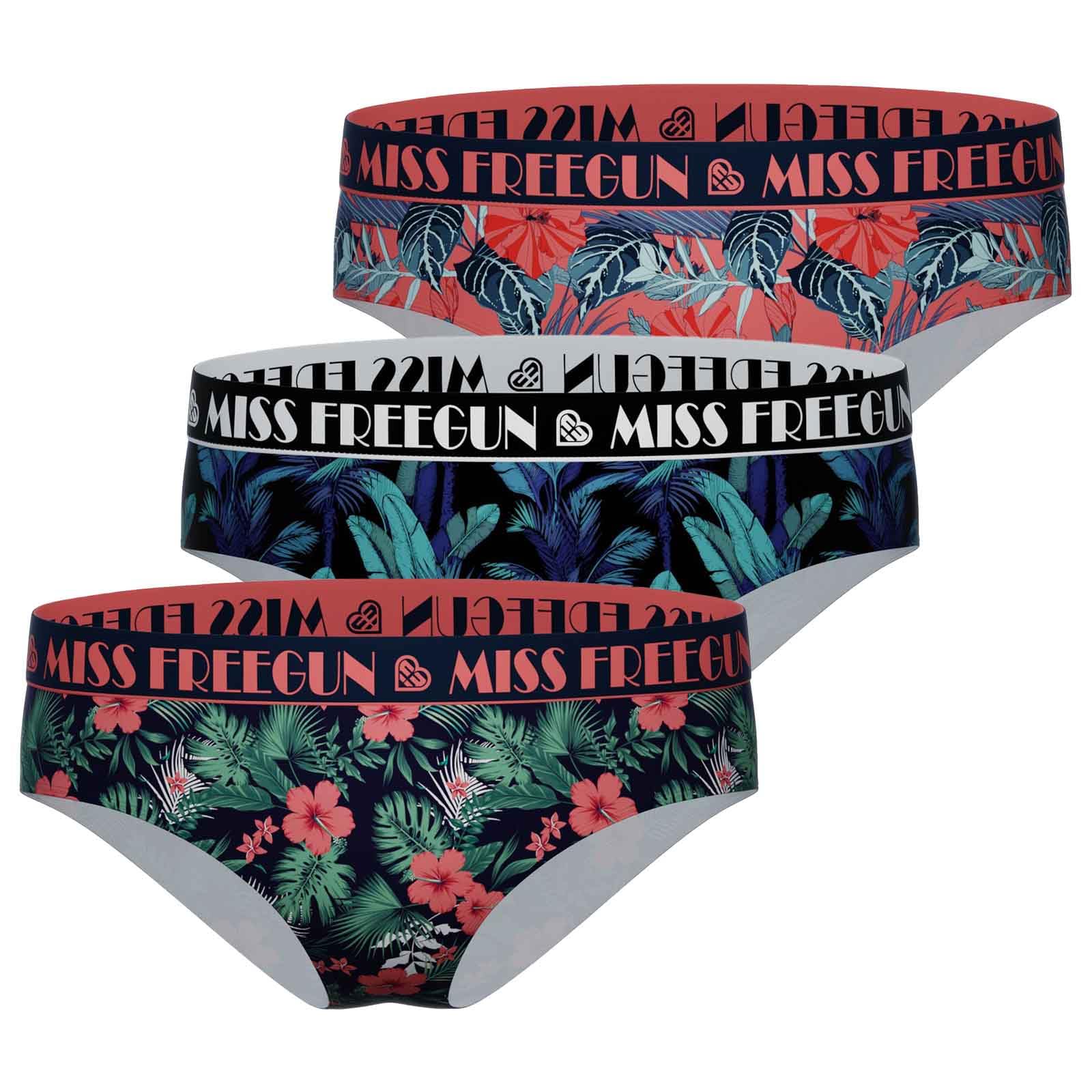 FREEGUN Lot de 3 Boxers Coton Femme