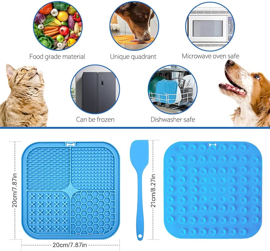 Amazon.co.jp: 犬&猫用 舐めるマット 4枚パック スローフィーダー Amazon.co.jp: 犬&猫用 舐めるマット 4枚パック スローフィーダー