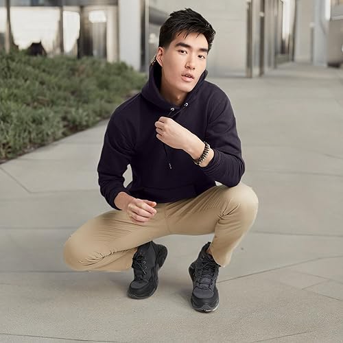 Miniatura 67 de Hanes EcoSmart Hoodie, Midweight Fleece, Pullover Hooded Sweatshirt for Men Verde (SAFETY GREEN)