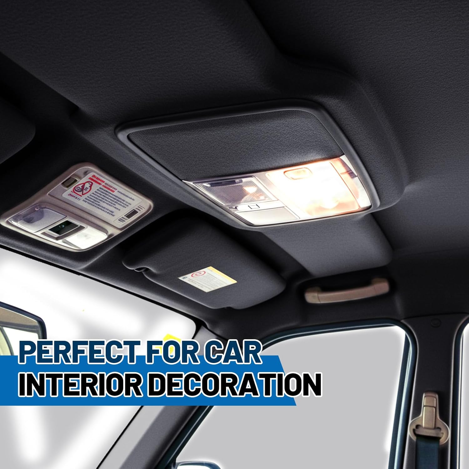 1/5'' Extra Thick Suede Auto Headliner Fabric 78'' L x 60'' W with Foam Backing, Beginner Friendly, Black Interior Roof Liner, No Sag Support for Sedan SUV RV Headliner Material Repair