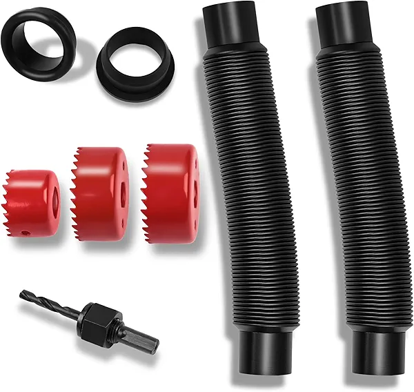 NBPLUS Rain Barrel Hose Connector Kit, linking Rainwater Overflow Barrels, Includes Hole Saw, Gaskets & Downspout Extension Diverter Adapter Accessories Parts Leak-Free Connection