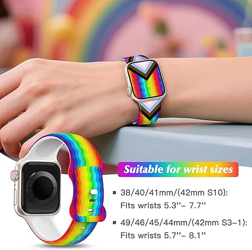 Miniatura 41 de Christmas Gift Compatible with Christmas Apple Watch Bands for Women 49mm 46mm 45mm 44mm 42mm, Soft Silicone Santa Claus for Apple Watch Ultra 3