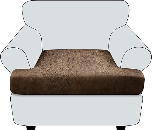 Vista 66 de Fundas de cojín para sofá, con aspecto de cuero, 3 piezas, juegos de fundas elásticas para asientos de sofá para sala de estar, fundas de cojín