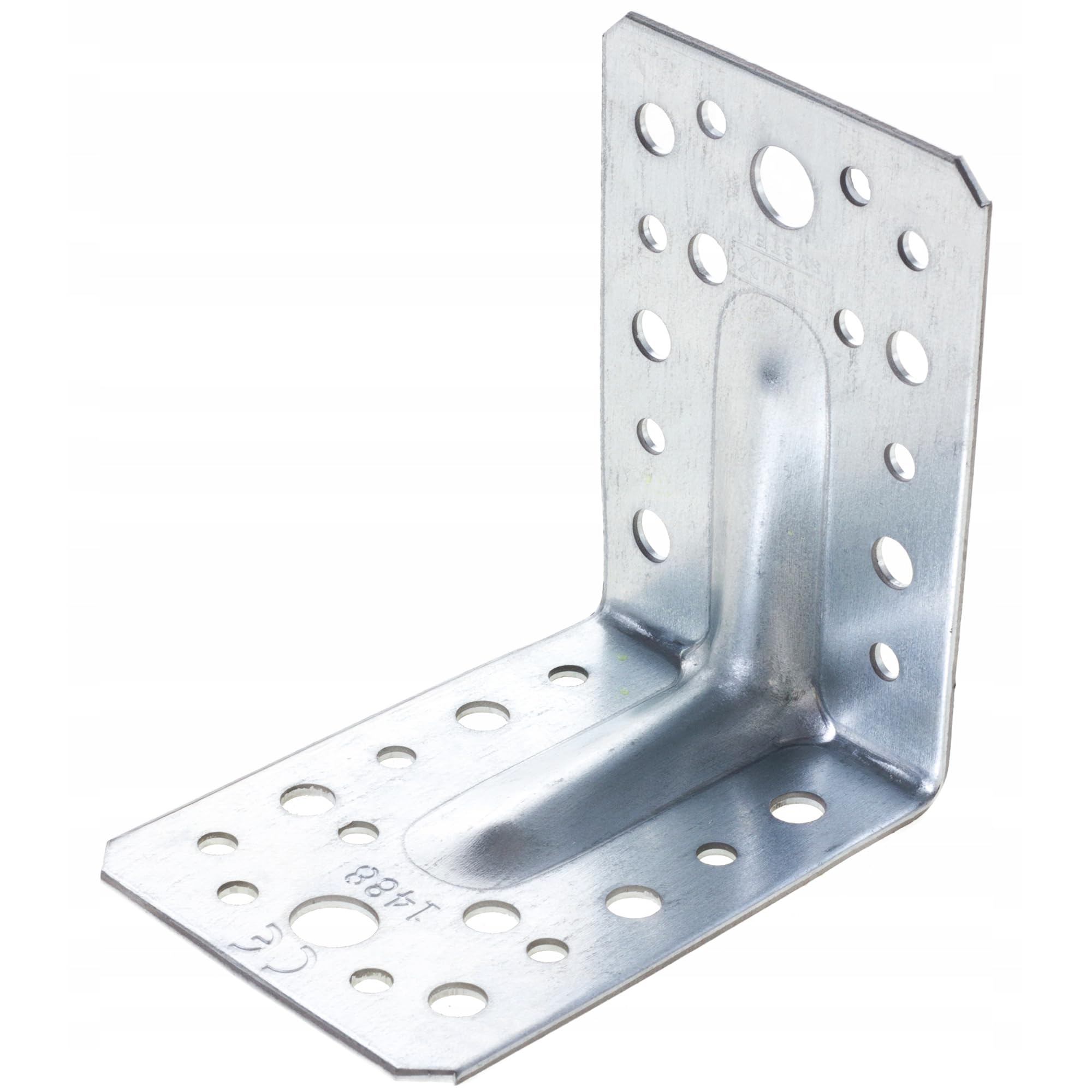 Angle Bracket 90x90x65x2.5mm ( Pack of: 2 ) Heavy Duty Galvanised Steel Metal Corner Braces for Joining, Bracing, and Reinforcing DIYUK