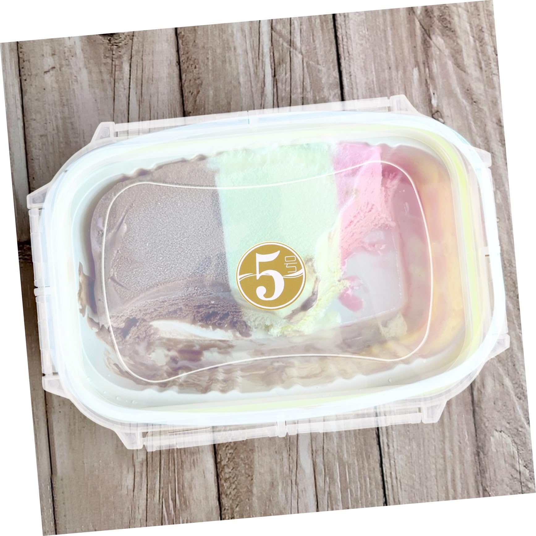 ABOOFAN 10 Piezas Tapa de caja de helado de plástico Reemplazo de contenedor de alimentos solo las tapas de los contenedores de alimentos reutilizable el plastico Plata