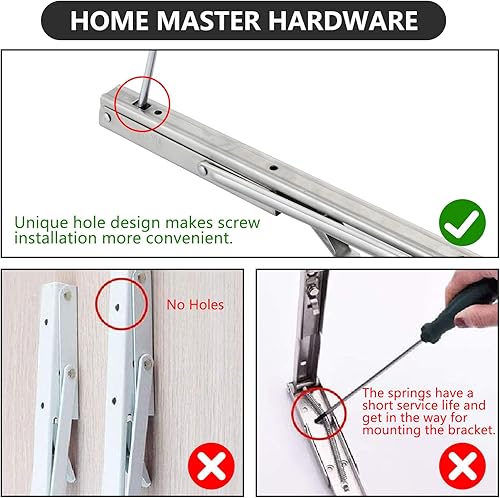 Miniatura 4 de Soportes de estante plegables, estante plegable de acero inoxidable resistente de 12 pulgadas, soporte de encimera que ahorra espacio, soporte de