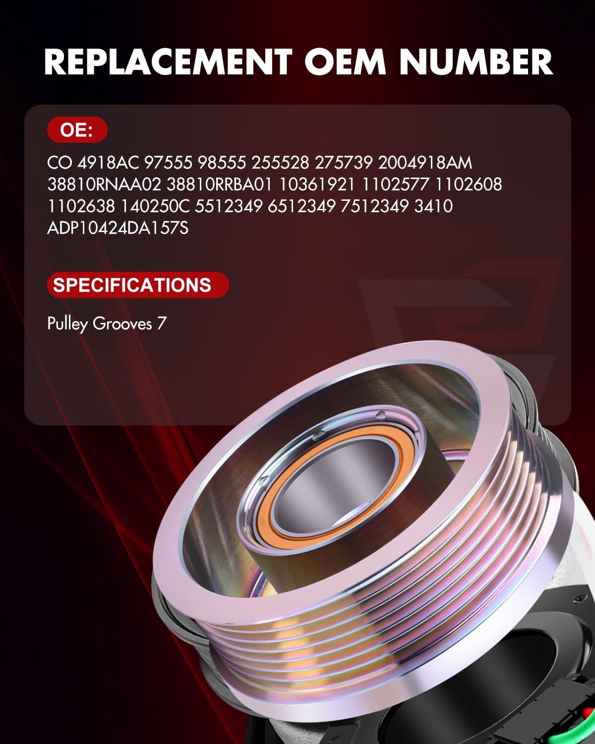 CO 4918AC AC Compressor with Clutch Fits for Honda for Civic 1.8L 2006-2011