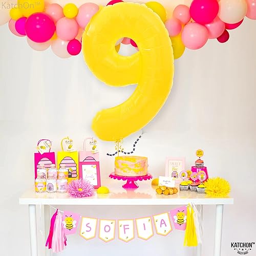 Miniatura 1527 de KatchOn, Globo dorado gigante del número 8 de 40 pulgadas, globo dorado del número 8 para decoraciones de cumpleaños de 8 años para niñas