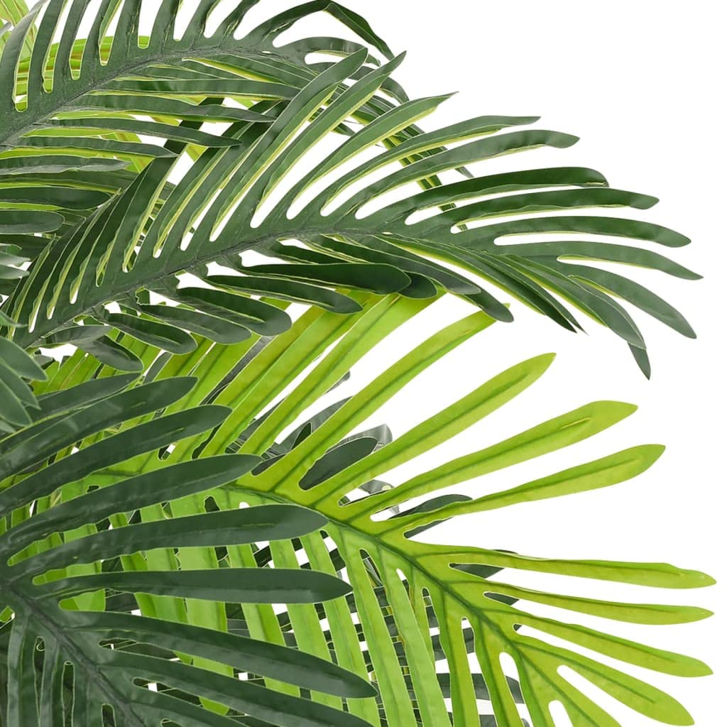 Palma artificiale Cycas con vaso, 90 cm, verde, pianta artificiale, pianta da interni, pianta in vaso, decorazione, ufficio, soggiorno, 22 foglie, legno massiccio e plastica
