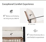 LAUSAINT HOME 4-Piece Patio Conversation Set, Comfortable Oversized Outdoor Furniture Set with Soft Cushion and Storage Metal Coffee Table for Backyard, Porch, Garden and Poolside, Beige