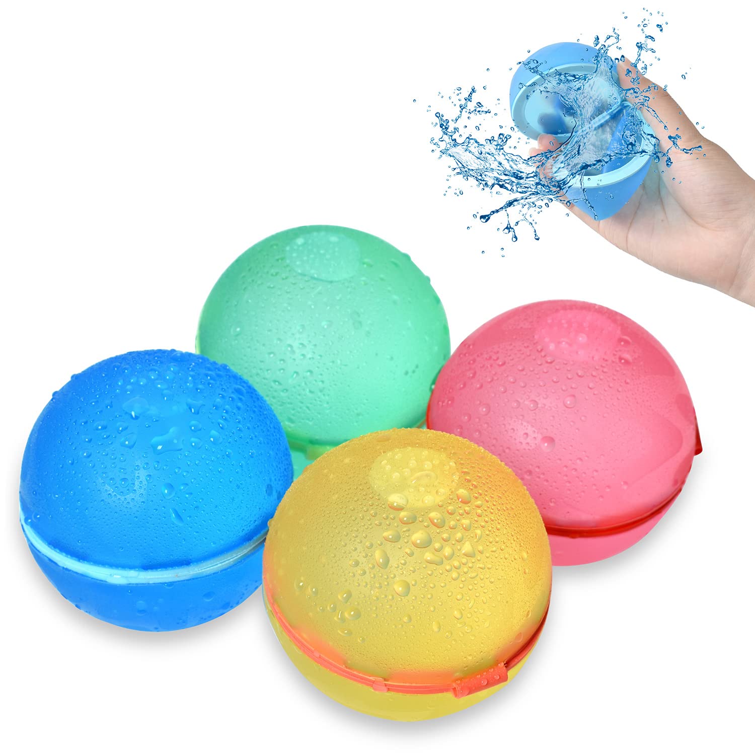Globos De Agua Reutilizables De Silicona, Set De 12 Piezas Para Niños Y Adultos, Juguetes De Verano Para Piscina, Playa Y Fiestas Acuáticas
