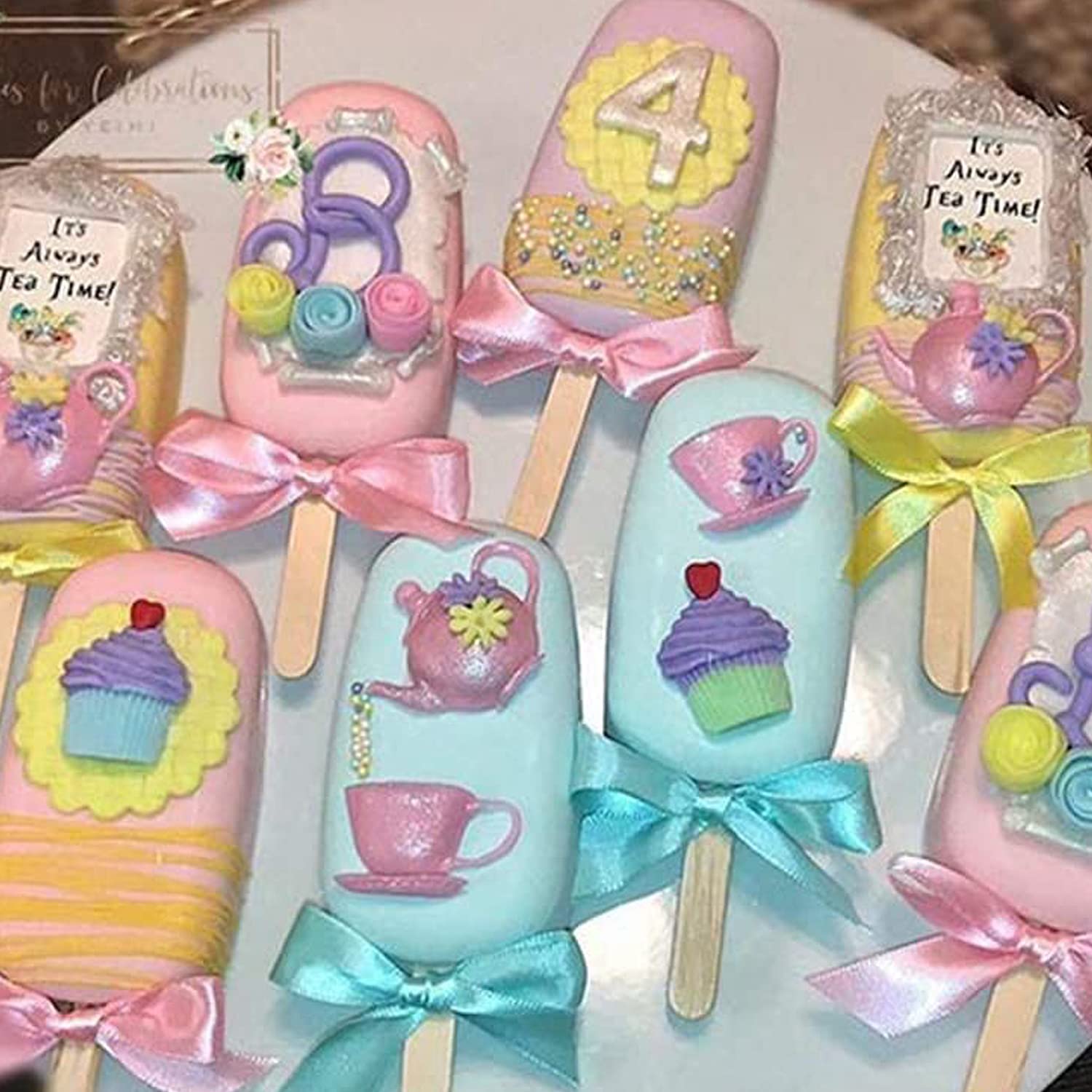 Mujiang Juego de 4 moldes de silicona para fondant, diseño de rosas, flores, chocolate, hojas de caramelo, para decoración de pasteles, pasta de goma de azúcar, juego de 4