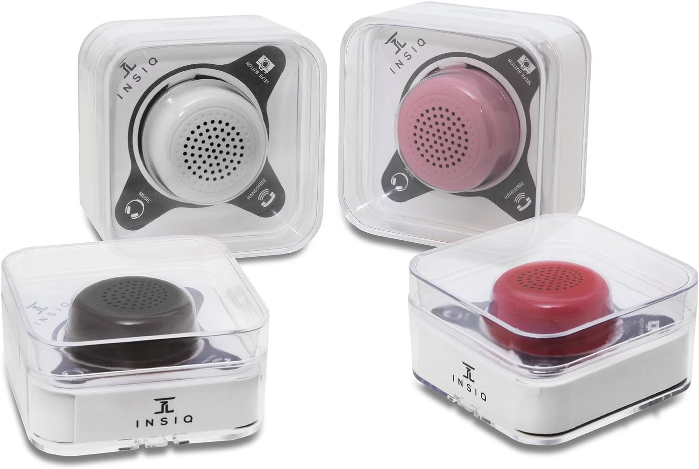 World's Smallest Portable Bluetooth Speaker - Great Audio Quality for its Size - 30+ Feet Range - Photo Selfie Button Answer Phone Calls Compact Compatible with Latest Phone Software (Blue)