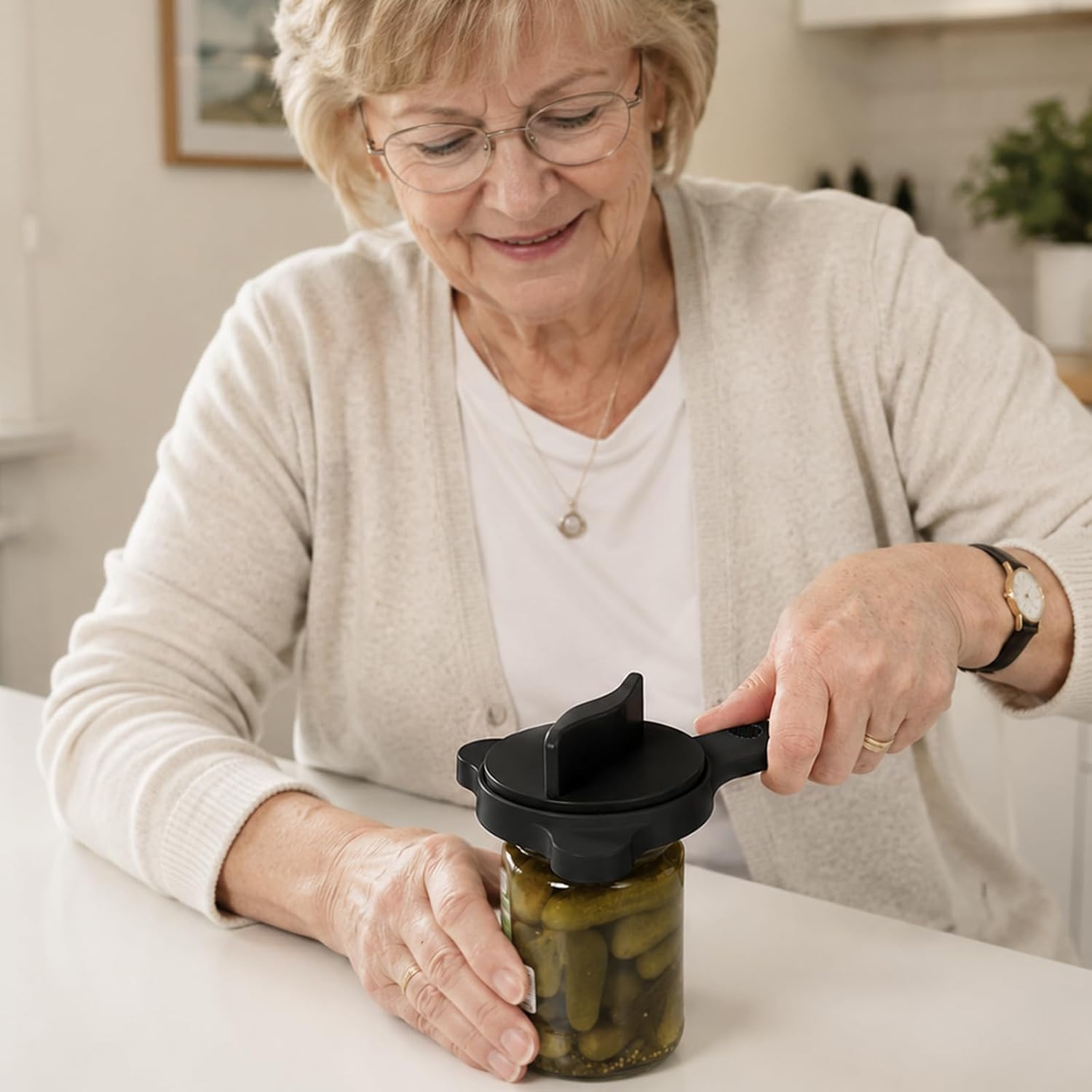 Jar Opener for Weak Hands, Adjustable Fits Lid 1-3.54in
