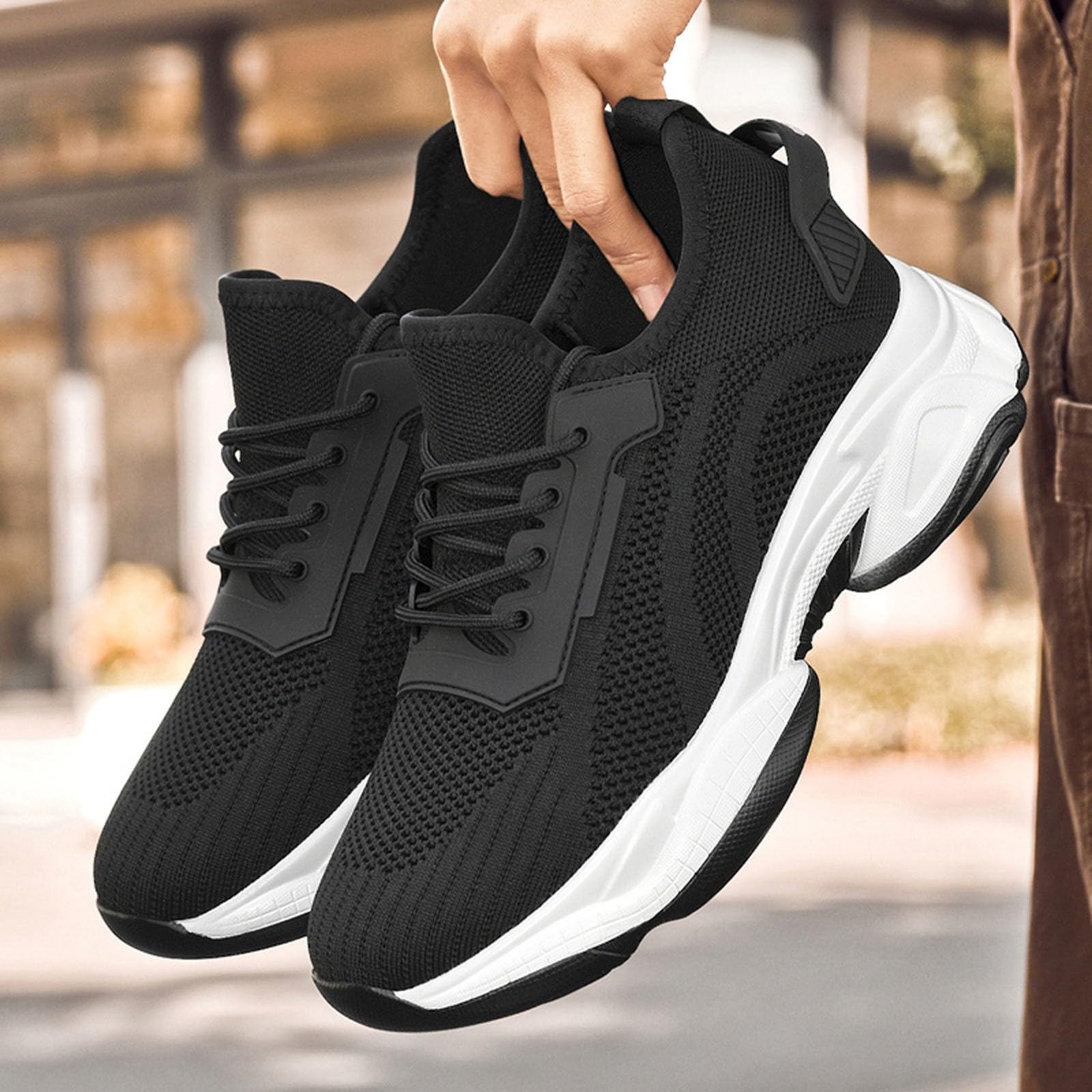 Elevate - Scarpe da uomo Elevator, regolabili in altezza, invisibili, con plateau, casual, in rete, traspiranti, per camminare