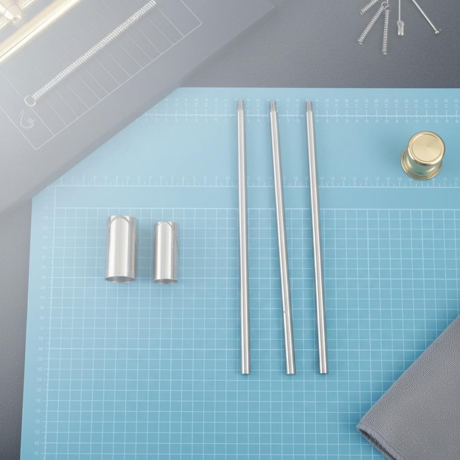 Qianly Sax Riparazione Strumento Kit Dentatura Sagomatura Raddrizzamento Lisciatura Materiale Lega di Zinco Aste Estremità Arrotondate Boccole Adatto per Tecnici Liutai Laboratori Professionali