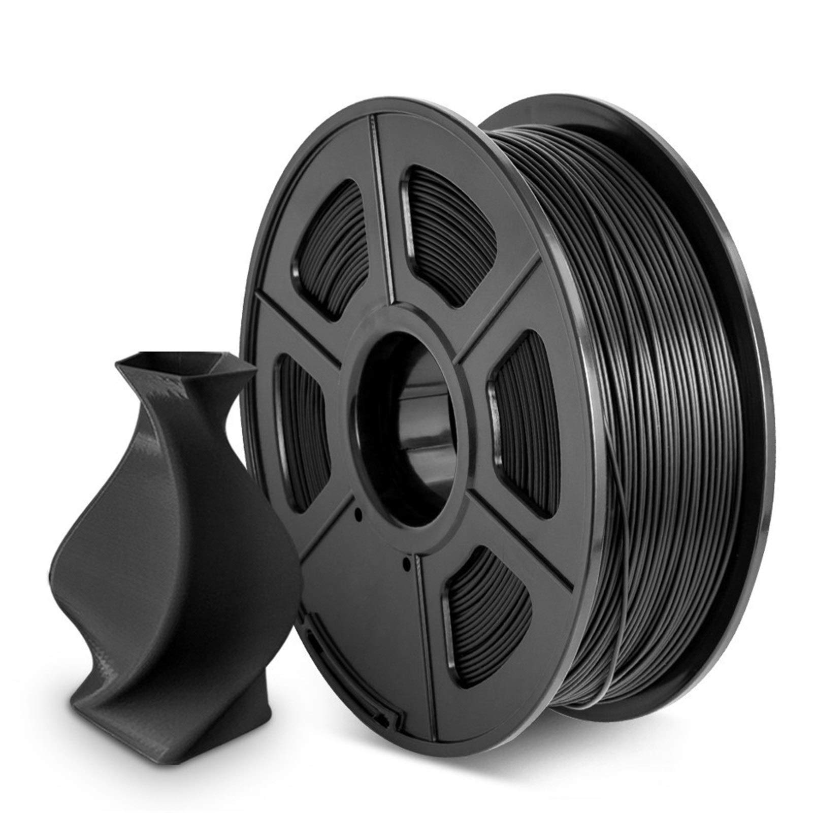 Filament do drukarki 3D, filament do drukowania 3D Filament do drukarki 3D PLA 1,75 mm 1 kg szpula 1 kg materiał do drukowania 3D do drukarki 3D i długopisu 3D (kolor: PLA czarny)