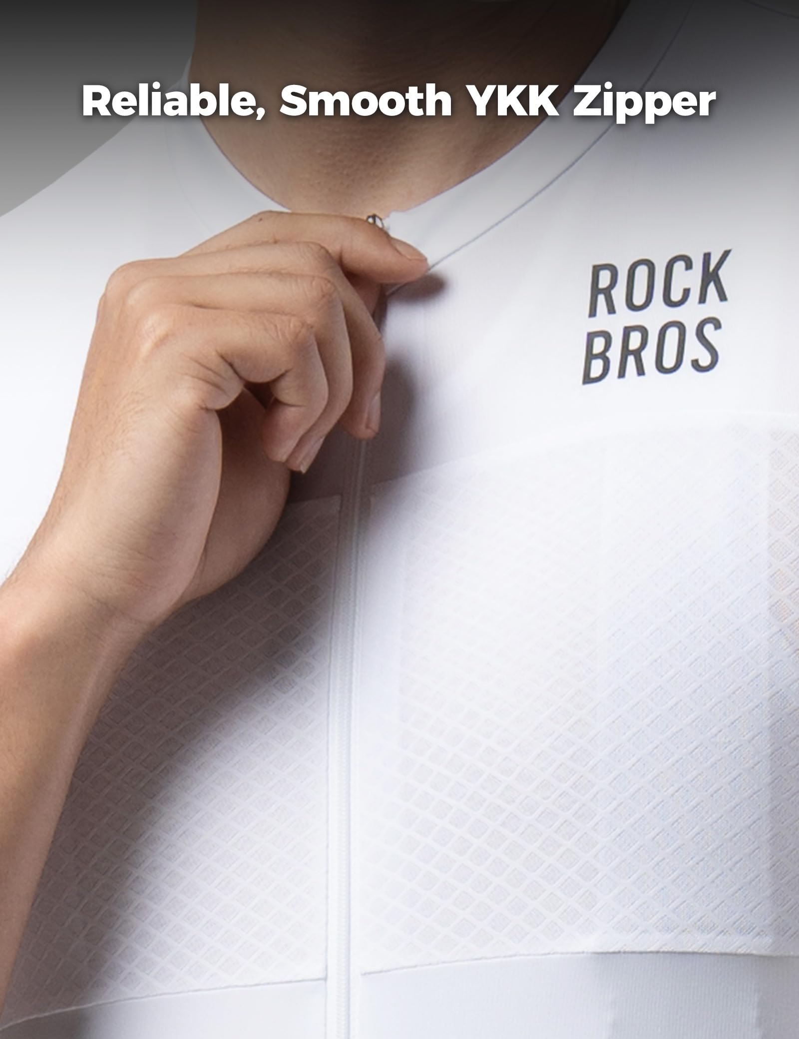 ROCKBROS Maglia da Ciclismo Uomo Estiva, Magliette Bici con Maniche Corte Traspirante e Asciugatura Rapida, Leggero e Elastico, con 3 Tasche Posteriori, Top Abbigliamento per MTB Bici