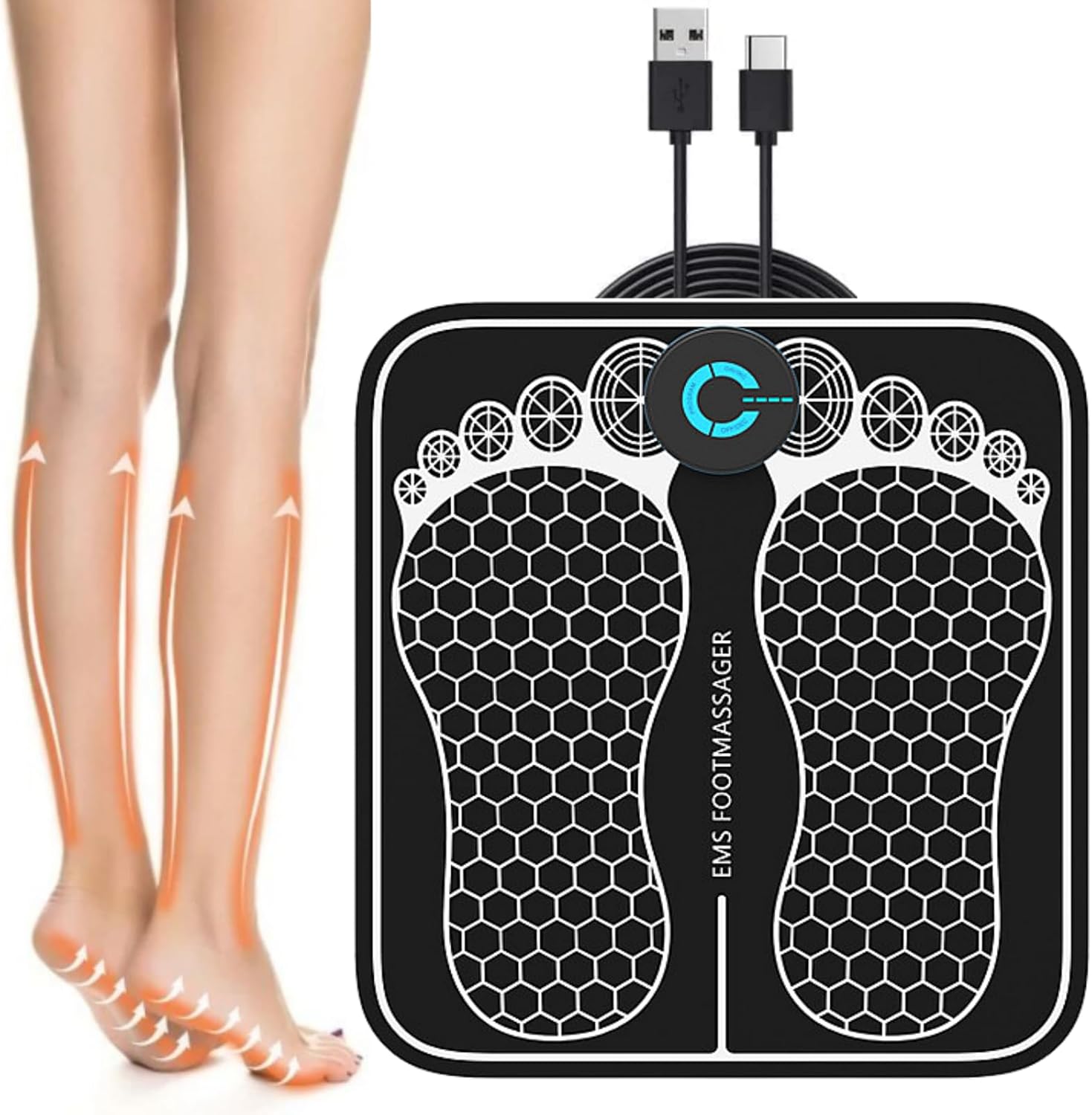 EMS Foot Massager Electronic Feet Massagers for Pain Folding Massage