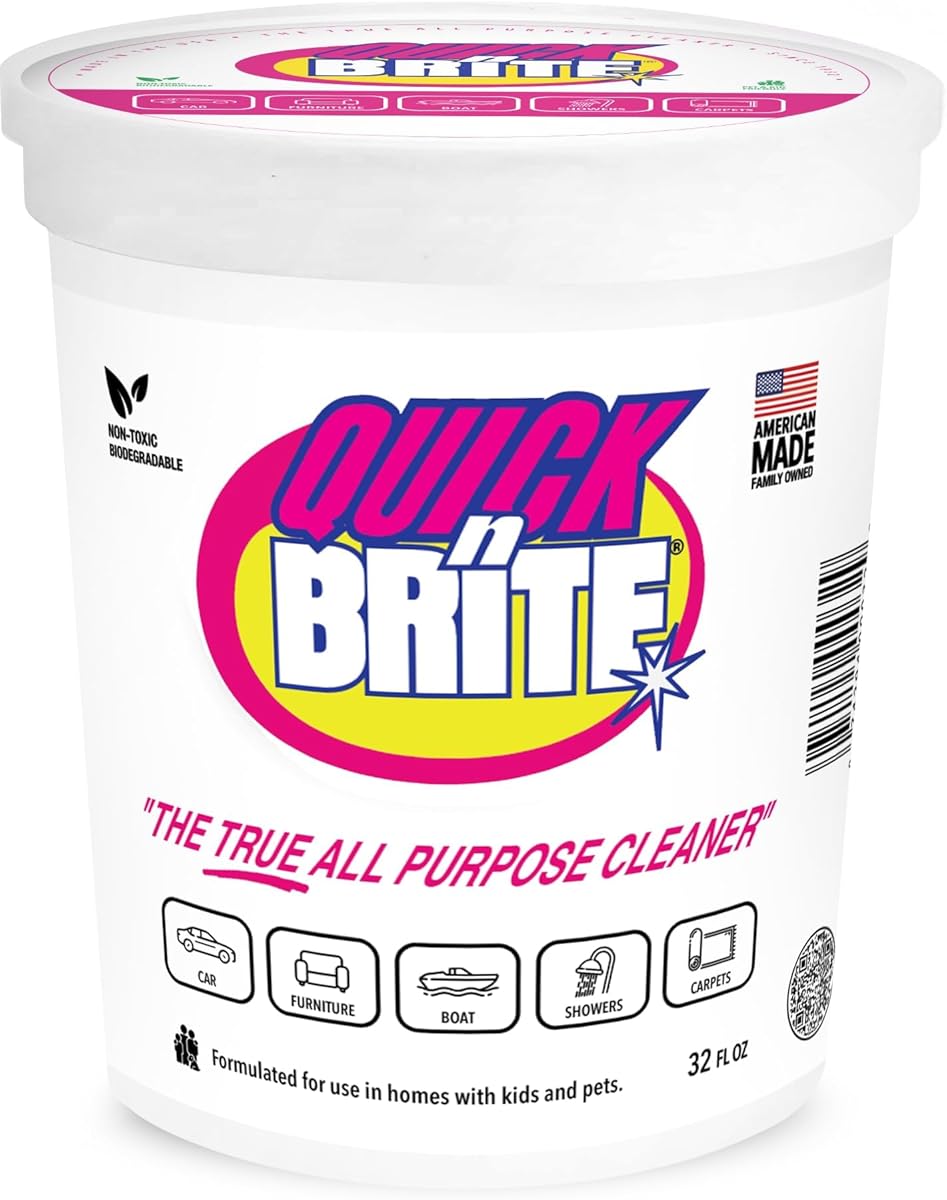 Quick N Brite All Purpose Cleaning Paste, True All Purpose Cleaner, Concentrated, 32 oz