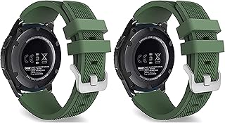 سوار ساعة بديل من مونيستا متوافق مع ساعة هواوي GT2 برو/ GT 2e/GT GT2 GT3 مقاس 46 ملم/ ساعة 3 برو مقاس 48 ملم، سوار سيليكون بمقاس 22 ملم متوافق مع هواوي ووتش 3 مقاس 45 ملم، 22 ملم