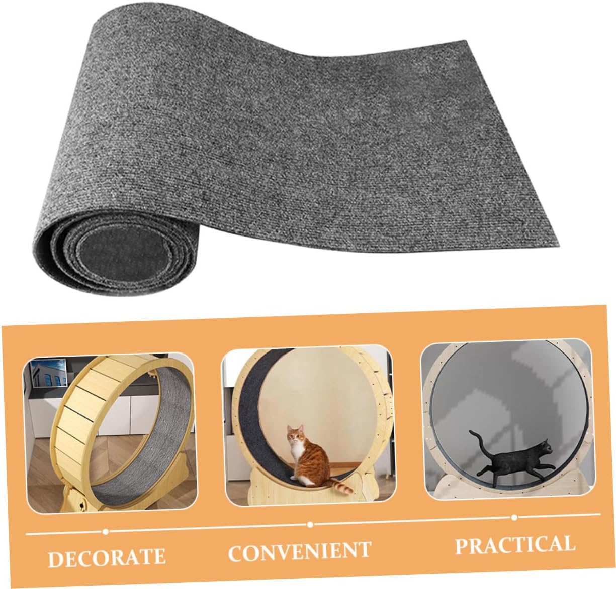 3m Self-Adhesive Cat Scratching Post Pad Adhesive Rug for Cat Trees Shelves Kitten Scratcher Mat Durability Longevity Carpet