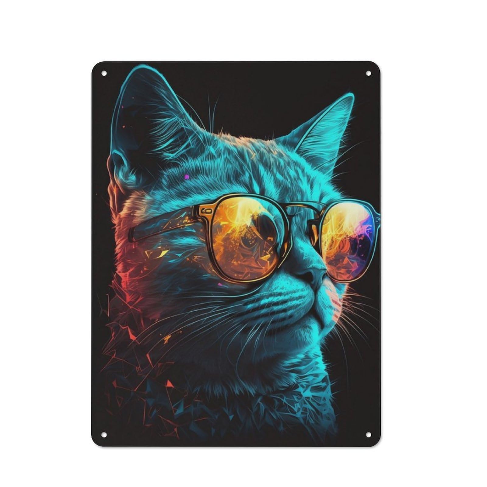 Junmoney Coolcatnumerodos Retro Tin Sign 40X30cm For Living Room Or Hallway, Gift For Living Room Decor Lovers During The Christmas Season