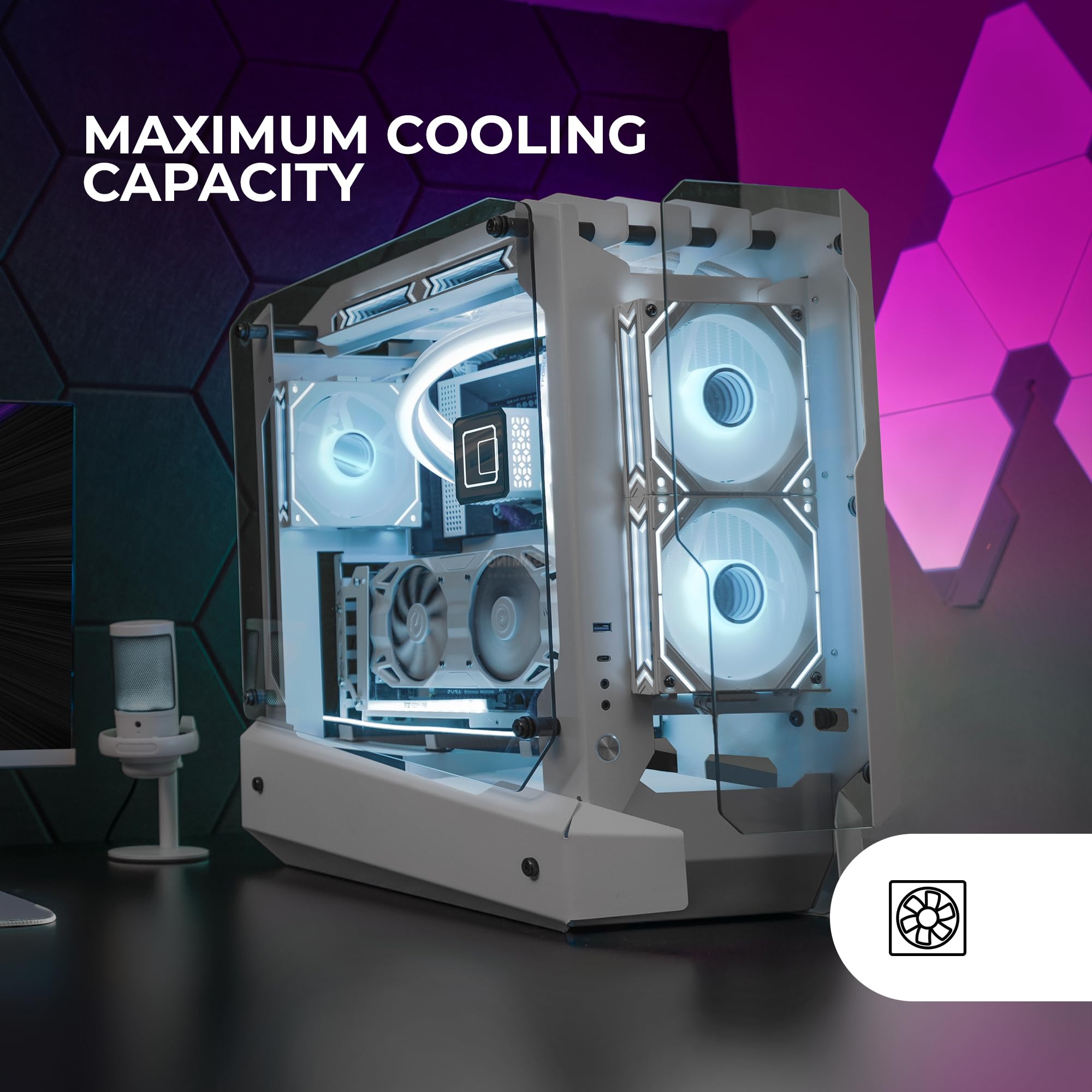 Mars Gaming MC-3TCORELCDM Micro-ATX Gaming Housing Mars Gaming MC-3TCORELCDM Micro-ATX Gaming Housing