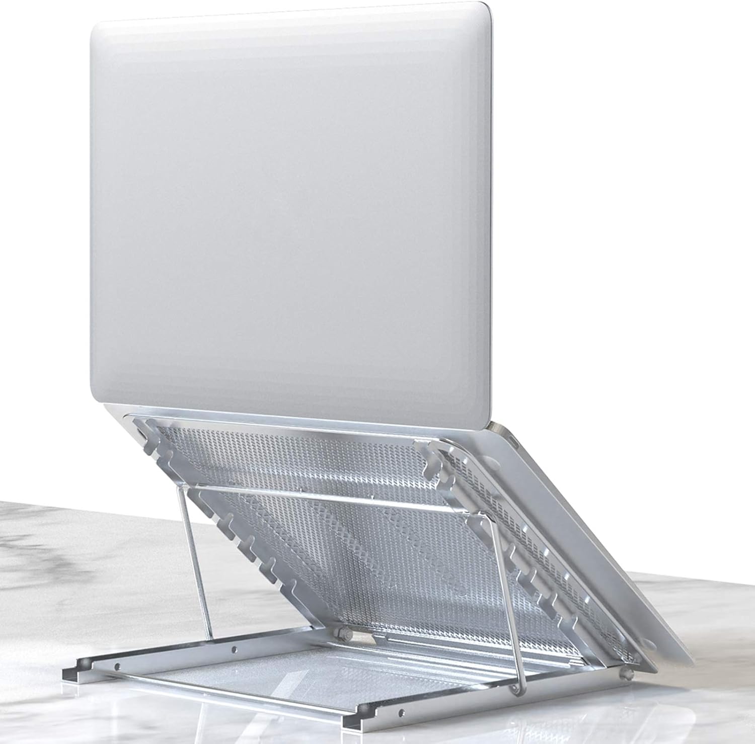 Product image of Laptop Stand, Tablet Laptop Holder Stand Foldable Ventilated Adjustable Laptop Computer Holder Desk Stand Universal Lightweight Ergonomic Tray Cooling (Silver)