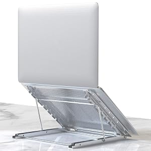 Klsniur Laptop Stand Tablet Laptop Holder Stand Foldable Ventilated Adjustable Laptop Computer Holder Desk Stand Universal Lightweight Ergonomic