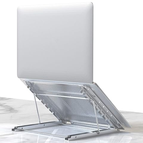 Klsniur Laptop Stand Tablet Laptop Holder Stand Foldable Ventilated Adjustable Laptop Computer Holder Desk Stand Universal Lightweight Ergonomic