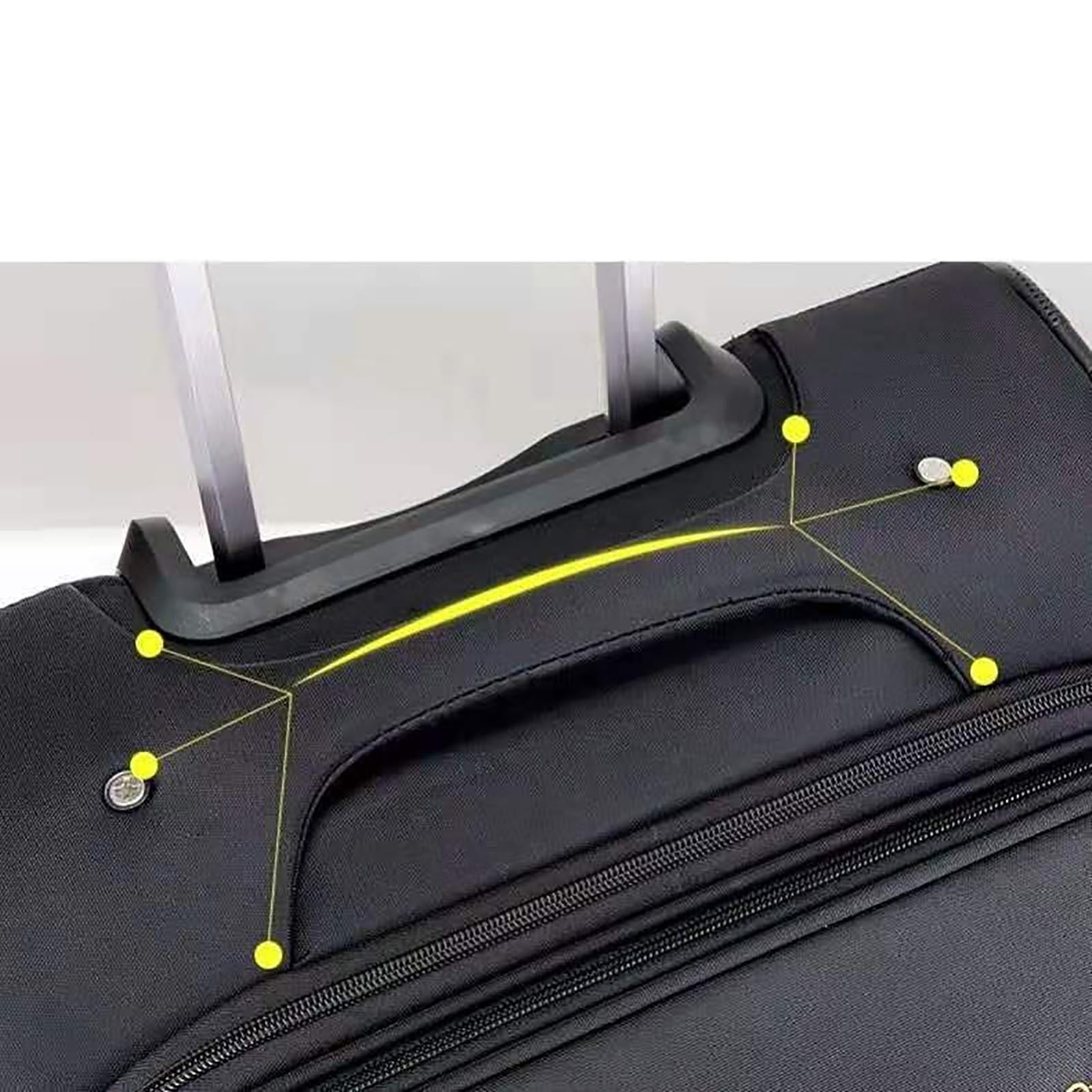 Borsa per Laptop con Ruote da per PC Portatile Impermeabile Pilotina Trolley, Valigetta con Rotelle per Viaggio Ufficio Lavoro Scuola(B,25 * 40 * 46cm)