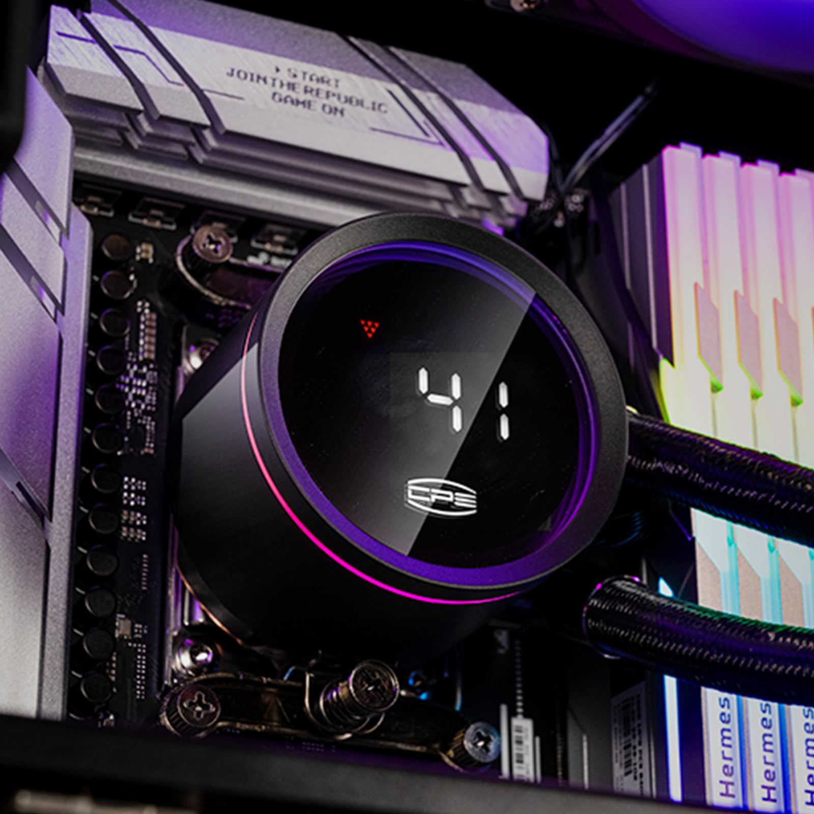 PCCOOLER Raffreddamento Liquido per CPU ARGB con Display Digitale, 3 Ventole Silenziose ARGB PWM, Compatibile con Intel LGA 20XX/1851/1700/1200/115X & AMD AM5/AM4 (DA360 PRO Digital)