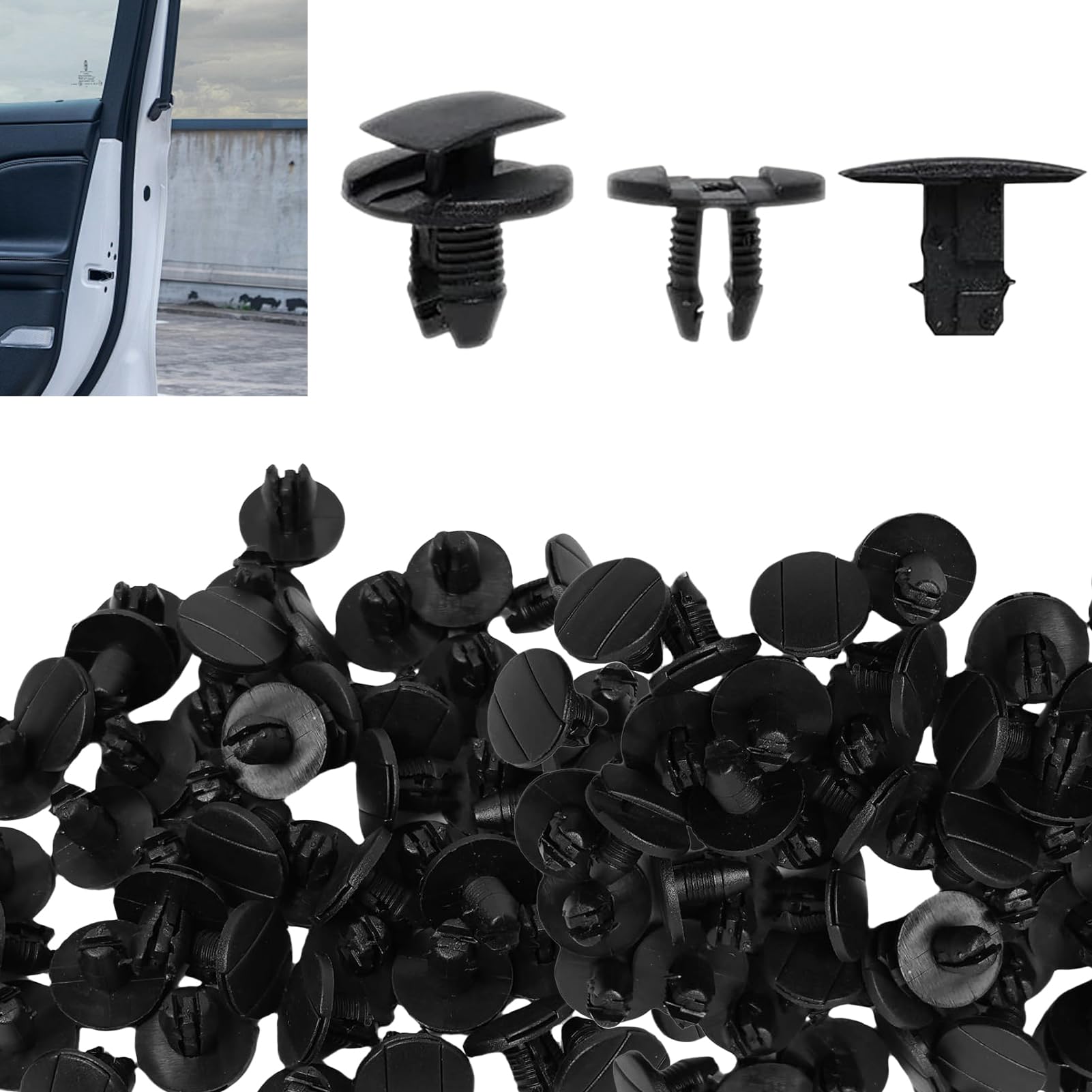 Lot De 30 Clips Pare-Chocs Plastique - Fixation Rapide Sans Outils - Compatible Peugeot, Citroën, Renault