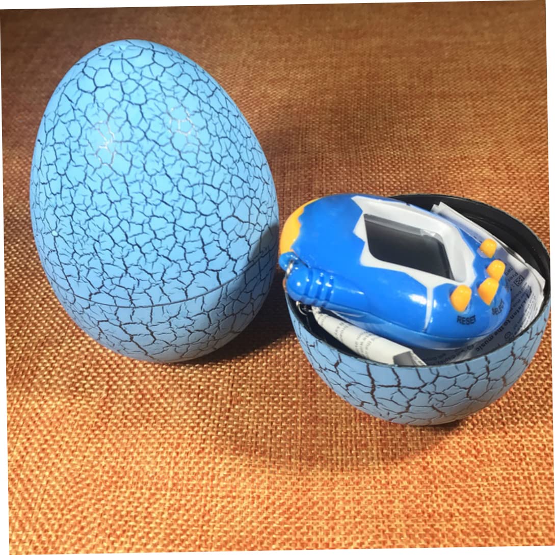 Electronic Pet Game Machine Mini Handheld Game Console Cracked Egg Digital Virtual Pet Toys Blue Kids Indoor Toy