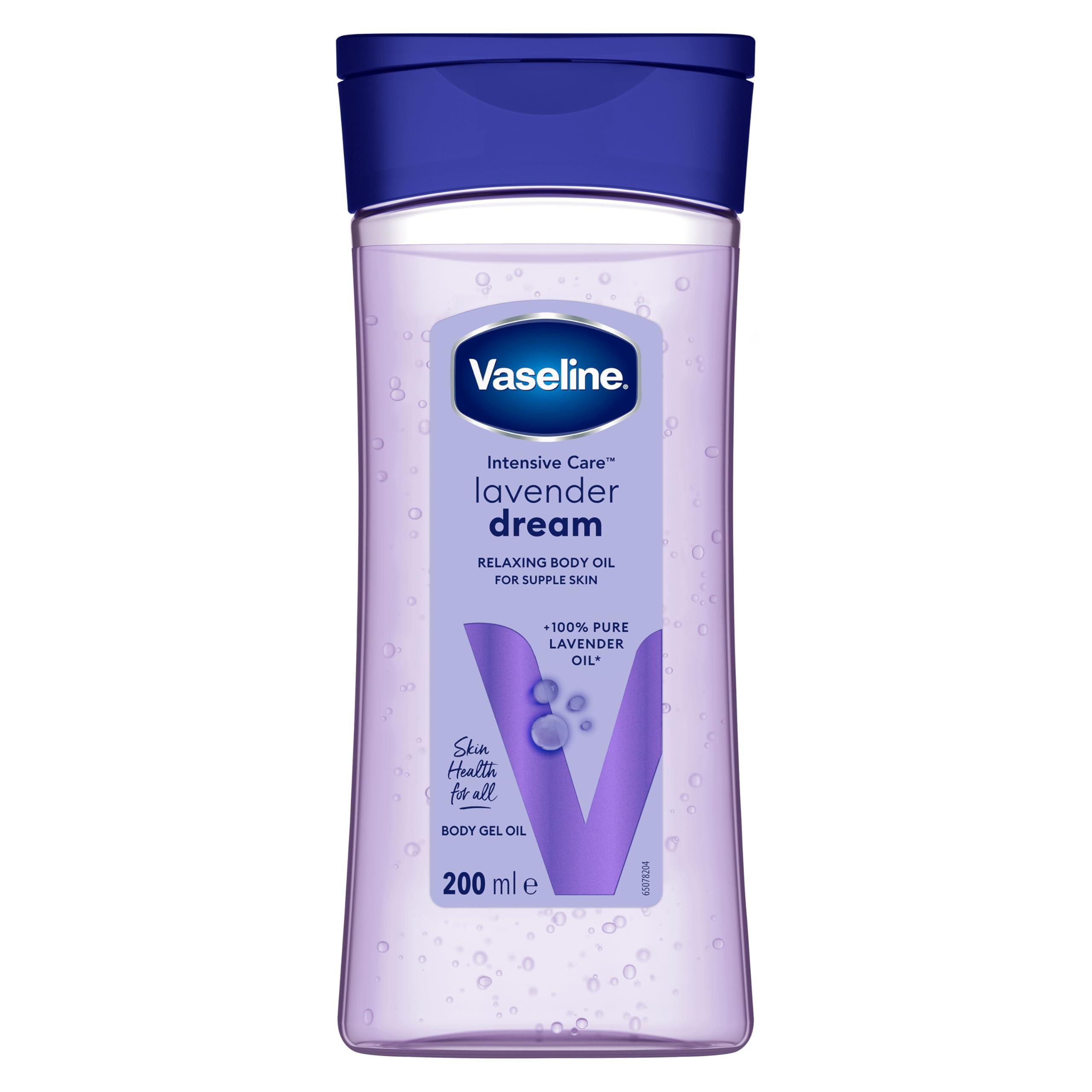 Vaseline Intensive Care Lavender Dream per una pelle morbida – Gel-olio rilassante per il corpo con olio di lavanda puro al 100%, 200 ml (6 x 200ml)