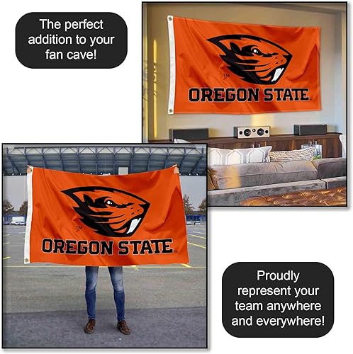 Miniatura 5 de Oregon State Beavers OSU University - Bandera de universidad grande
