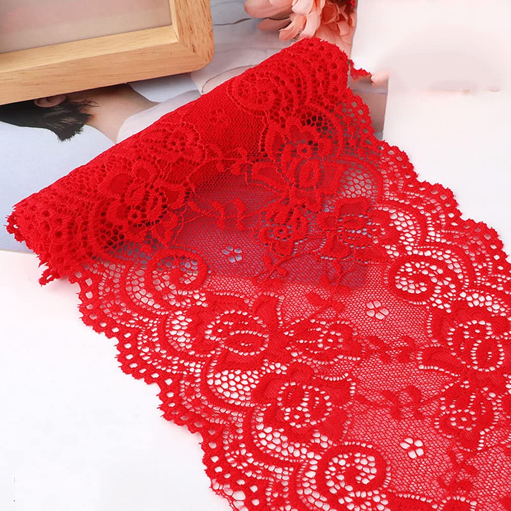 Nastro In Pizzo Elastico Per Cucito Fai Da Te - 15 Cm X 5 M, Ideale Per Abiti, Decorazioni E Matrimoni - Foto 9