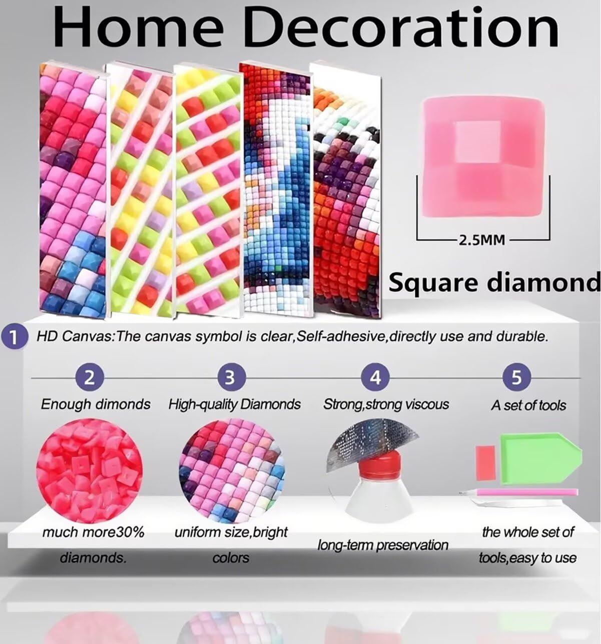 Malarstwo diamentowe, motyw kwiatowy, dla dorosłych, duży, XXL, 80 x 100 cm, obraz dla dorosłych, sztuka diamentowa 5D, mozaika, zestaw do majsterkowania, prezent do dekoracji domu, KSWF117