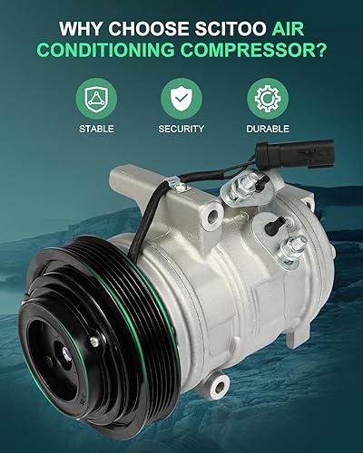 Miniatura 1664 de SCITOO CO 10739C - Compresor de CA compatible con Honda Element 2.4L 2003 2004 2005 2006 2007 2008 2009 2010 2011