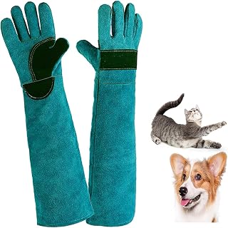 Graxury Upgrade Thicken Bite Proof Animal Handling Gloves for Dog,Cat,Falcon,Grabbing,Reptile,Snake - 23.6 inch
