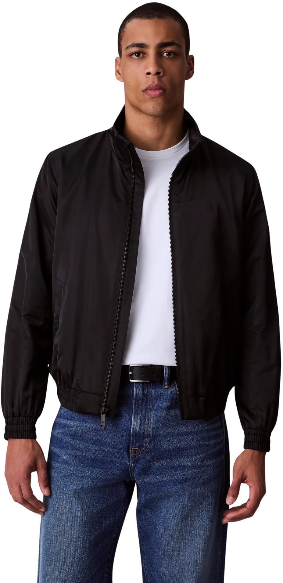 Calvin Klein Herren Übergangsjacke Padded Harrington mit Stehkragen