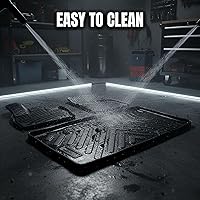 Vista 7 de Juego de alfombrillas y revestimiento de carga para Peugeot 308 2008-2013 Revestimiento de suelo de TPE negro para todo tipo de clima, para 1ª